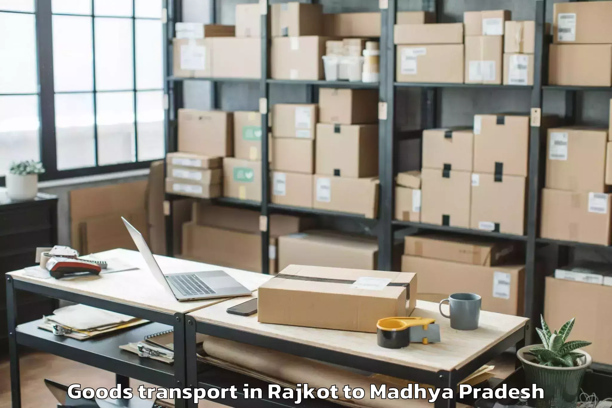 Book Rajkot to Ichhawar Goods Transport